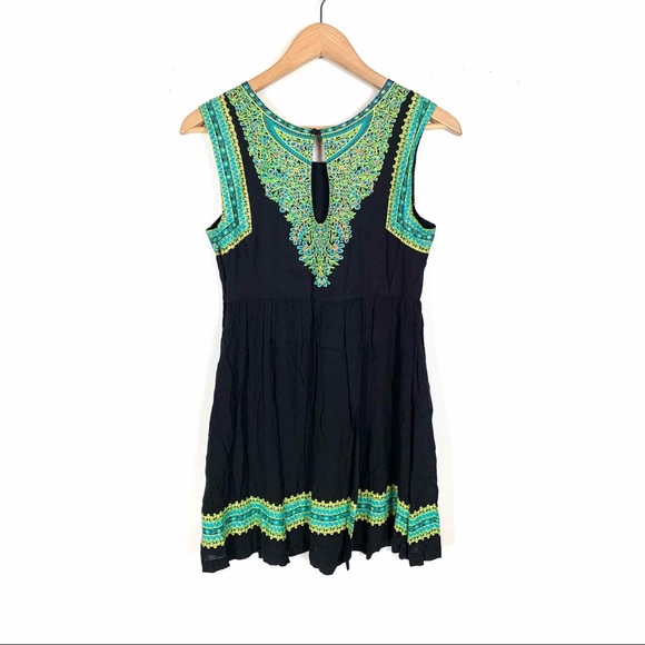Free People Dress Black Filigree Paint Medium - Picture 5 of 10